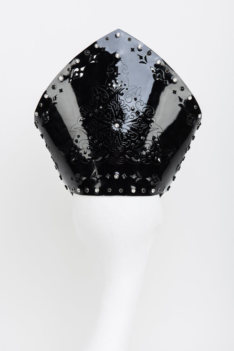 Custom Nero Confessional Mitre