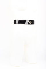Rica Garter Belt in Black Patent Leather By Fraulein Kink
