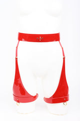 Roja Garter Belt in Red Patent Leather by Fraulein Kink