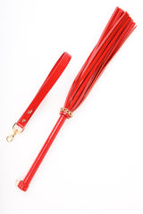 Roja Flogger in red patent leather with chain detailing by Fraulein Kink