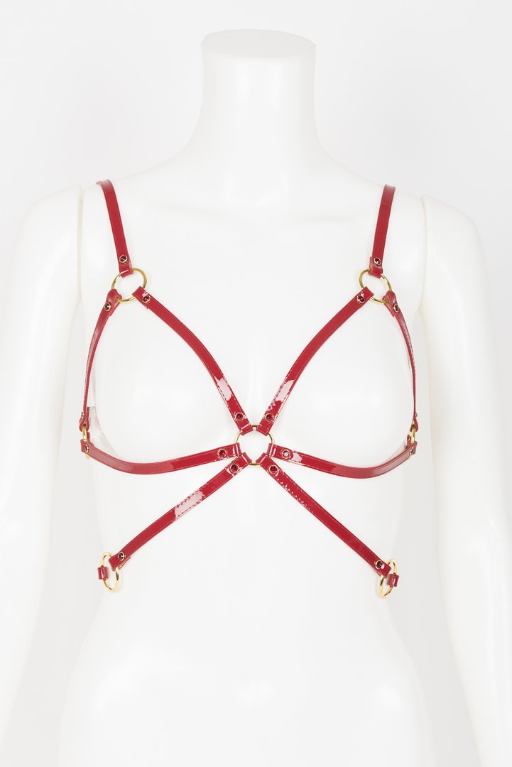 Red Hot Cage Harness Frulein Kink Red Hot Cage Harness Frulein Kink