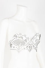 Luxury Patent Leather Bra with Pearl Rivets Buy Online at Fraulein Kink