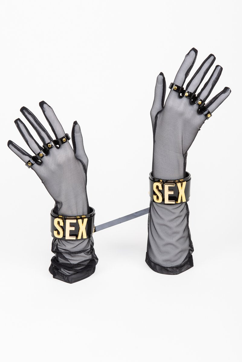 handschuhe sex Gold Letter Gloves – Fräulein Kink