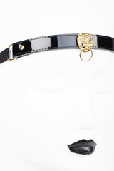 Fraulein Kink Black Patent Leather Headband With Lion Online