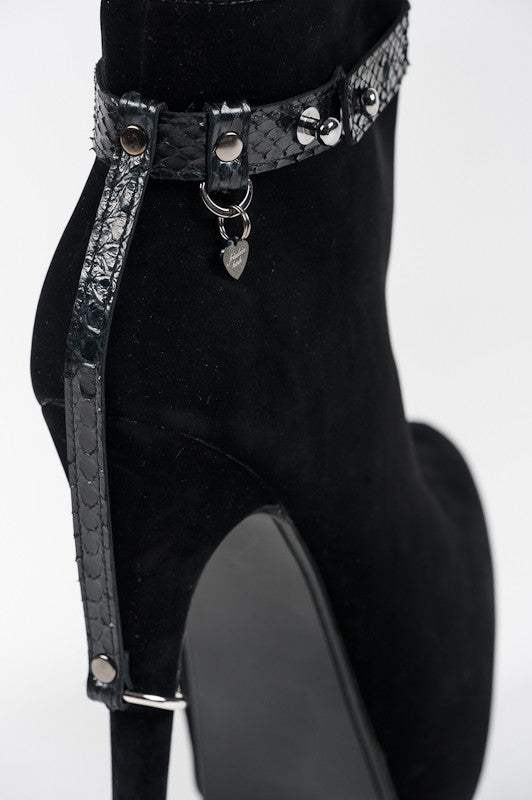 Ebony Python High Heel Cuffs - Fräulein Kink
 - 2
