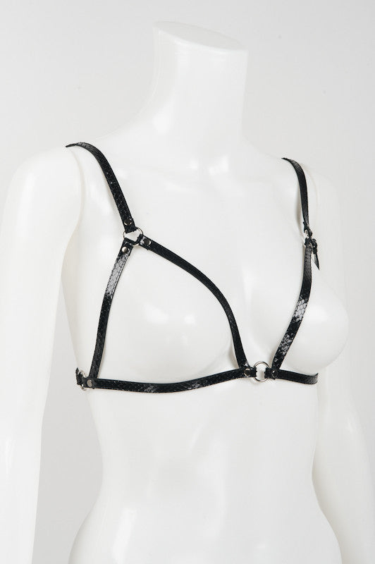 Ebony Python Bra Harness - Fräulein Kink
 - 3