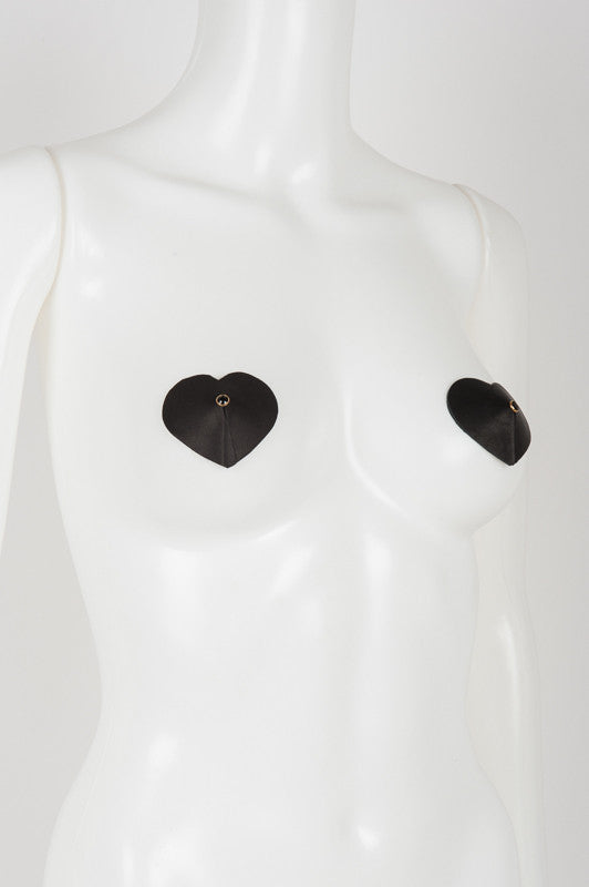 Onyx Heart Pasties - Fräulein Kink
 - 2