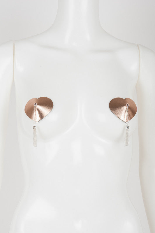 Lolita Silver Heart Single Pasties - Fräulein Kink
 - 1