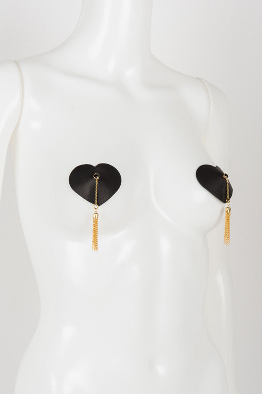 Onyx Heart Single Pasties - Fräulein Kink
 - 3