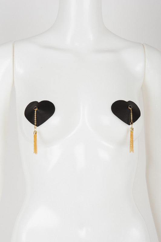 Onyx Heart Single Pasties - Fräulein Kink
 - 1