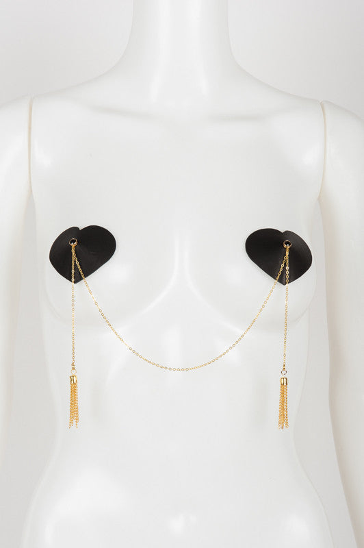 Onyx Double Heart Pasties - Fräulein Kink
 - 1