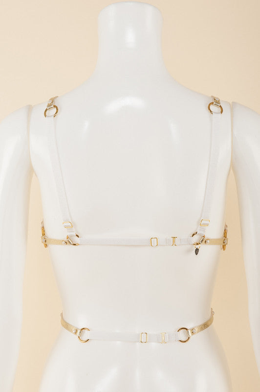 Gold Lace Cage Bra - Fräulein Kink
 - 4