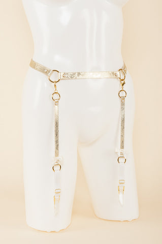 Gold Lace Garter Belt