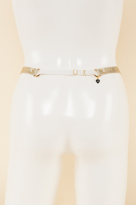 Gold Lace Garter Belt - Fräulein Kink
 - 5