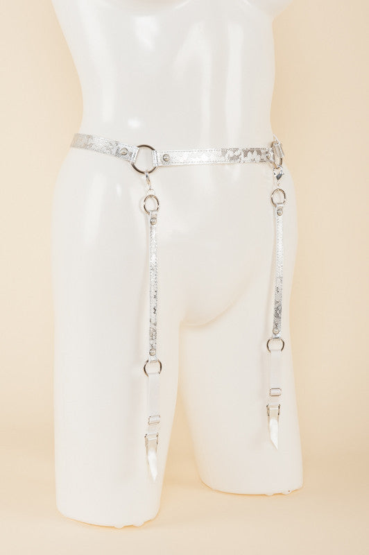 Silver Lace Garter Belt - Fräulein Kink
 - 3