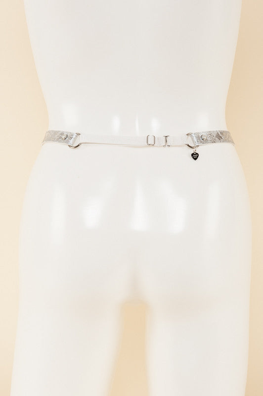 Silver Lace Garter Belt Frulein Kink Silver Lace Garter Belt Frulein Kink