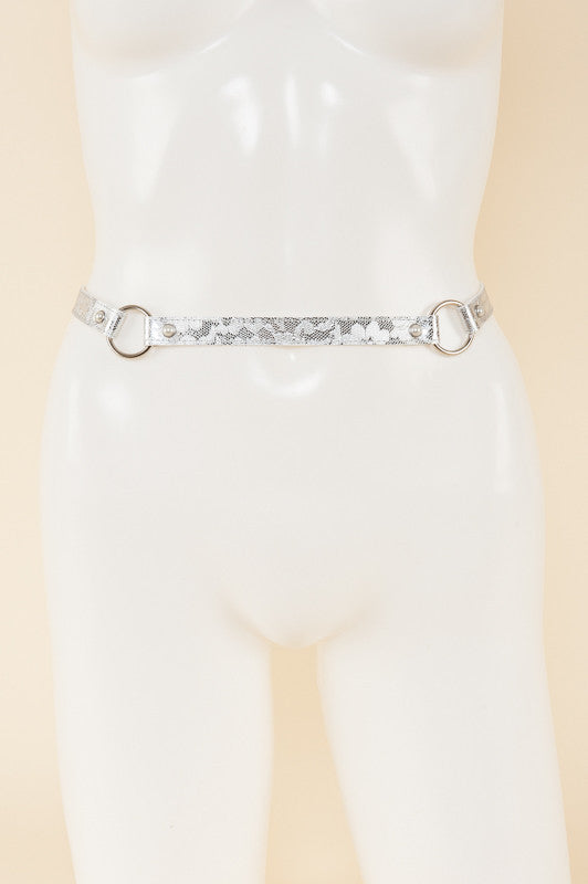 Silver Lace Garter Belt - Fräulein Kink
 - 5