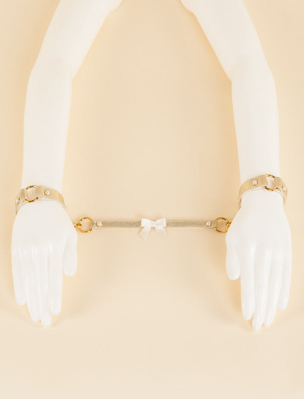 Gold Lace Handcuffs - Fräulein Kink
 - 3