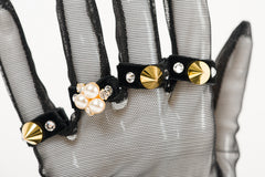 Swarovski Crystals & Hand sewn Glass Pearls