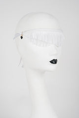 White Wedding Fringe Blindfold - Handcrafted in Berlin by Fräulein Kink