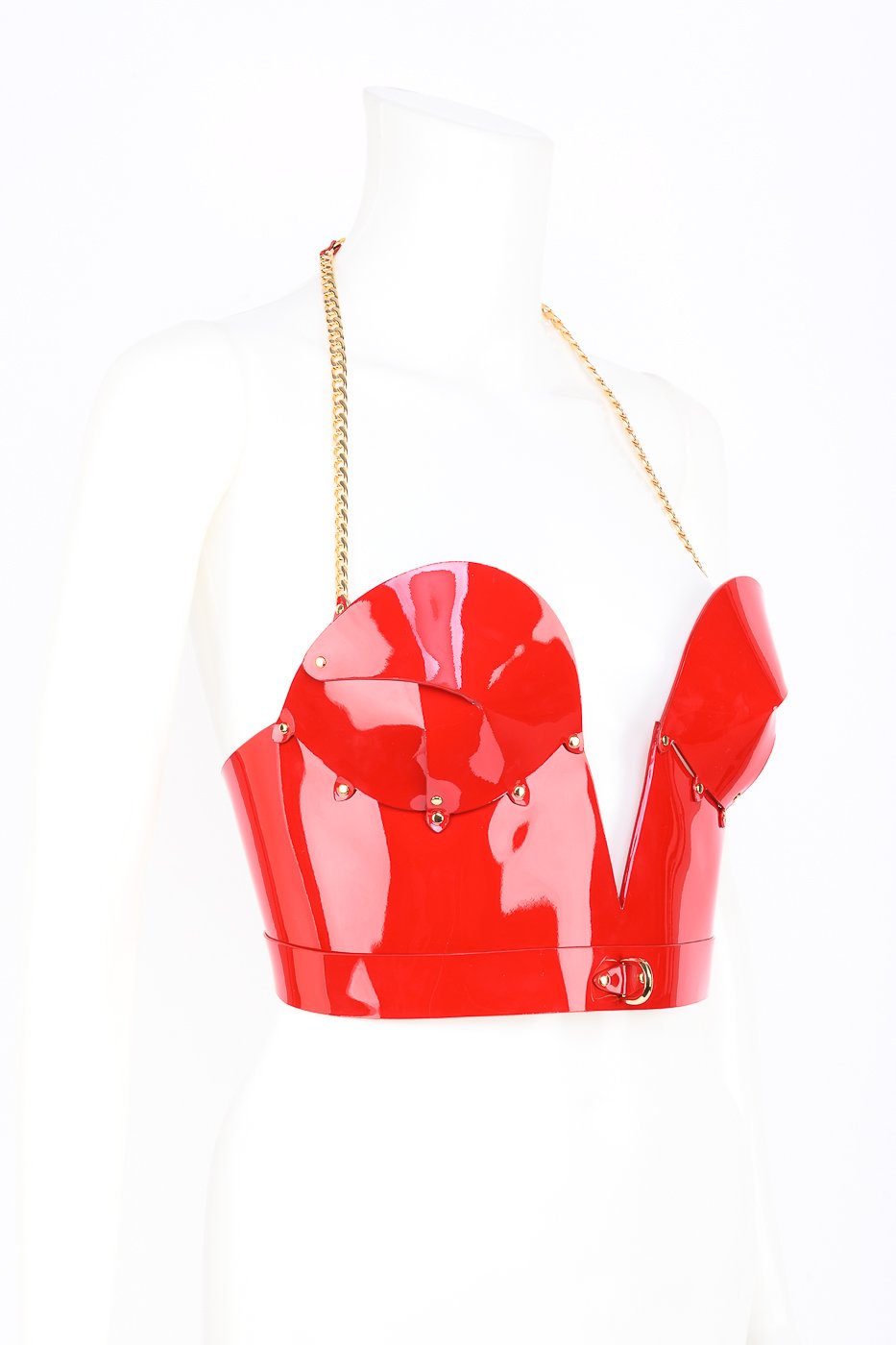 Roja Molded Corset in red patent leather by Fraulein Kink