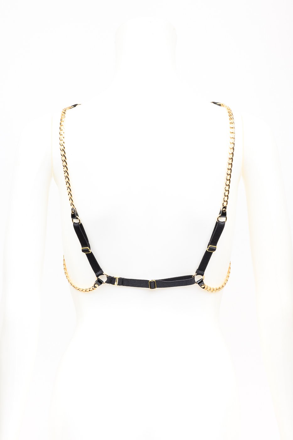 Rica Chain Harness in black patent leather with chain by Fraulein Kink