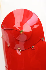 Roja Spiked Molded bustier in red patent leather by Fraulein Kink