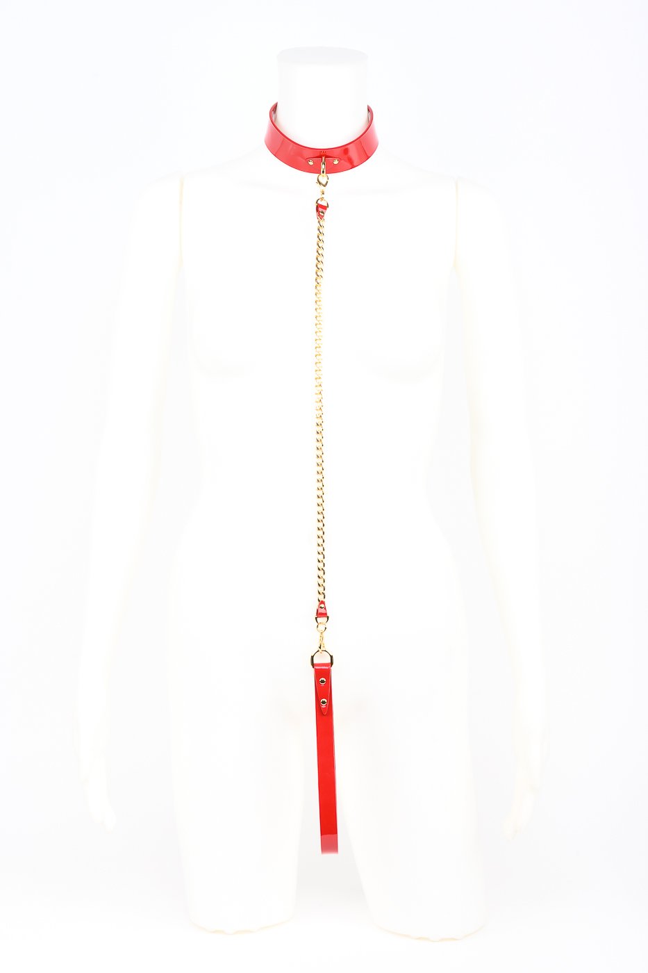 Roja Chain Lead in Red Patent Leather By Fraulein Kink