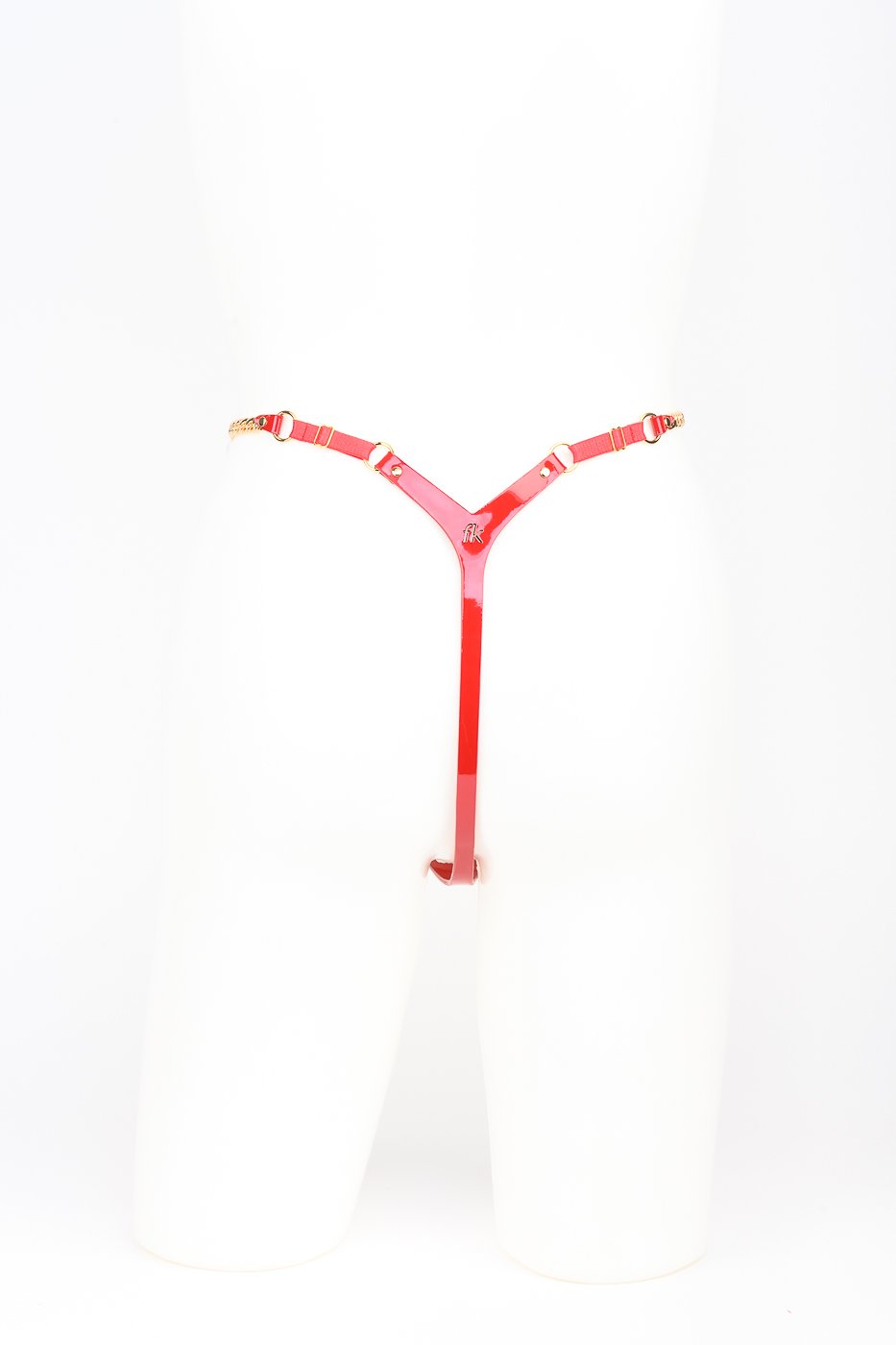 Roja Mini string in red and gold by Fraulein Kink