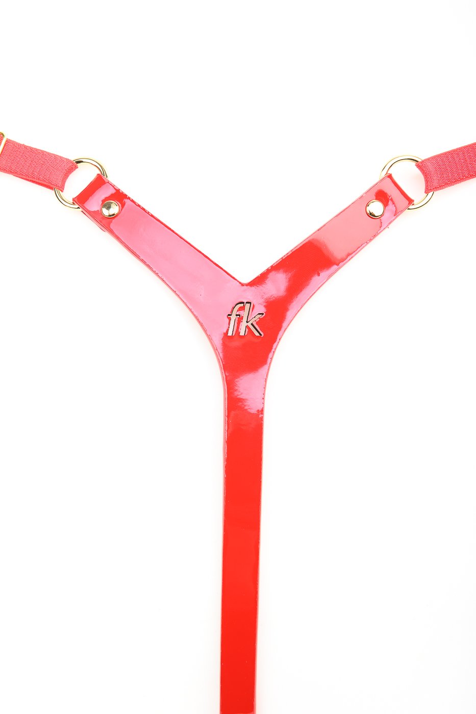 Roja Mini string in red and gold by Fraulein Kink