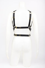 Rica Wrap Harness in Black Patent Leather by Fraulein Kink