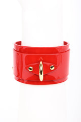 Roja red patent leather handcuffs by from Fraulein Kink