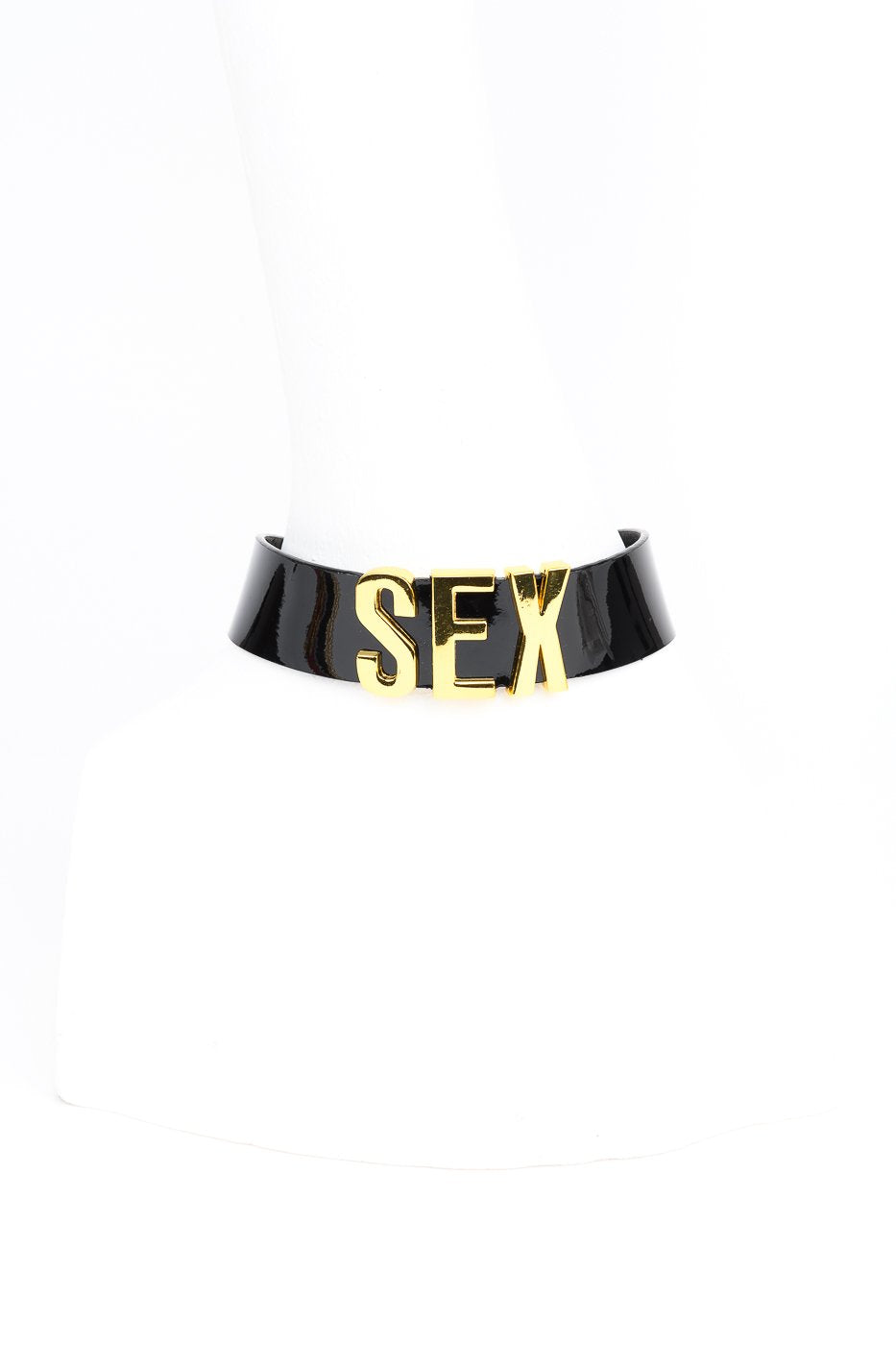 Sex Collar in Black Patent Leather by Fraulein Kink