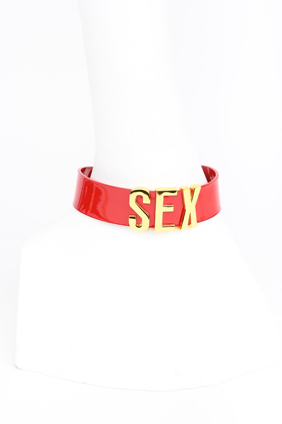 Roja Sex Collar in Red Patent Leather by Fraulein Kink