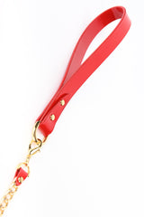 Roja Chain Lead in Red Patent Leather By Fraulein Kink