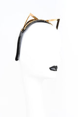 Kitten Ear Rica Headband in Black and Gold by Fraulein Kink