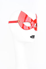 Roja Molded Kitten Mask in red patent leather with gold spikes by Fraulein Kink