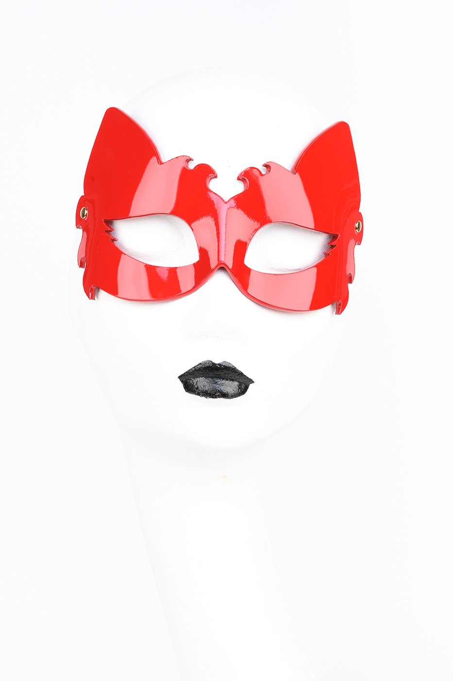 Roja Lion Mask in Red Patent Leather by Fraulein Kink