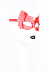 Roja Lion Mask in Red Patent Leather by Fraulein Kink