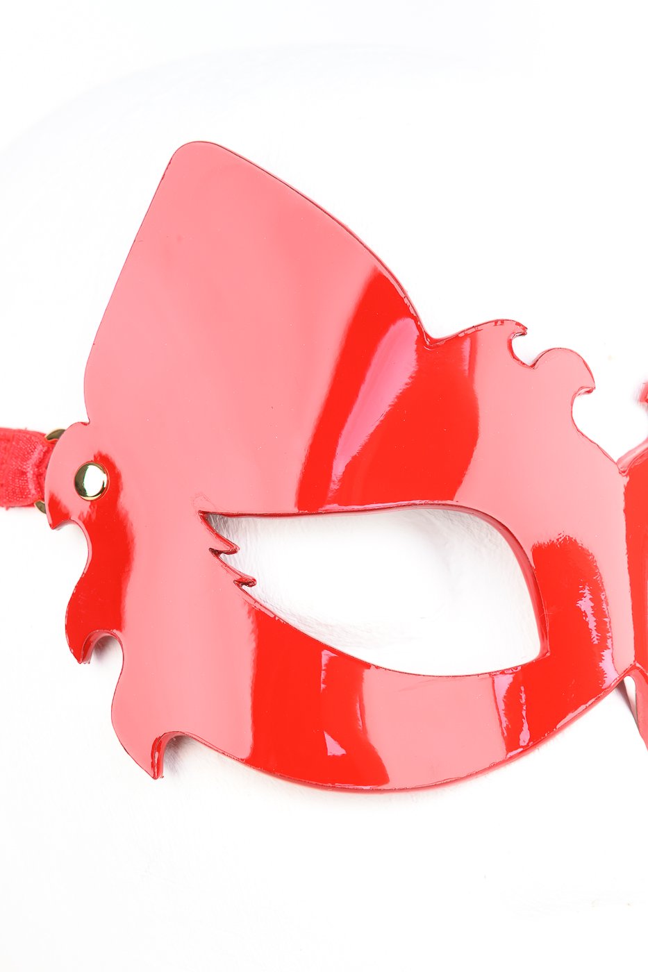 Roja Lion Mask in Red Patent Leather by Fraulein Kink