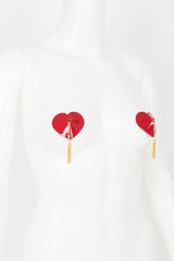 Red Hot Chain Heart Pasties