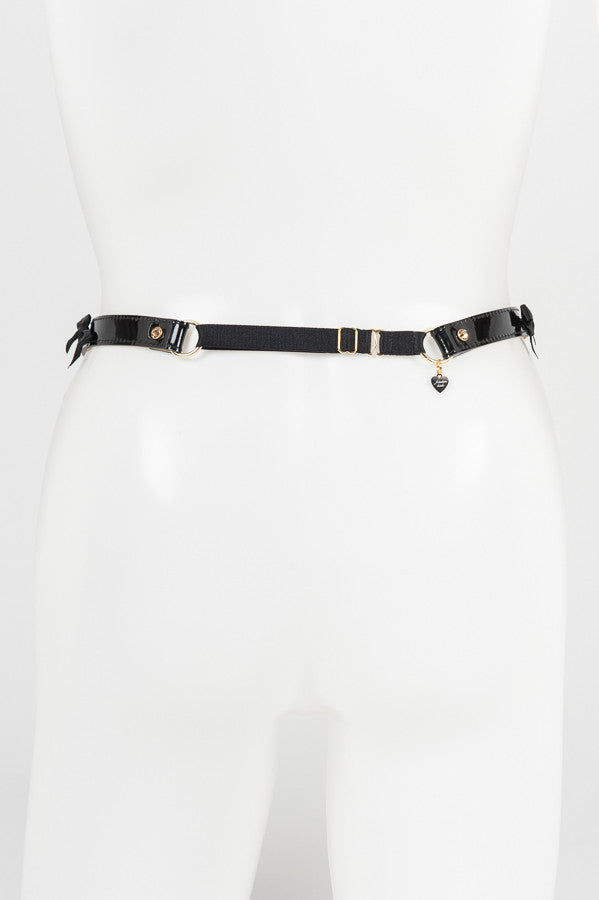 Jet Black Leather Garter Belt by Frulein Kink Jet Black Leather Garter Belt by Frulein Kink