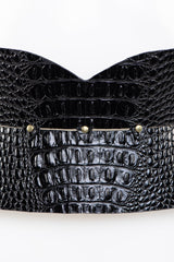 Buy Fraulein Kink Black Leather Crocco Belt Online