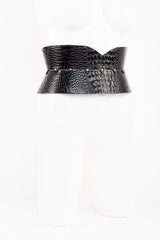 Buy Fraulein Kink Black Leather Crocco Belt Online