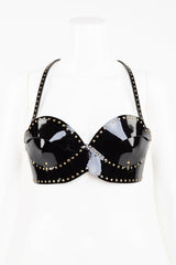 Fraulein Kink Black Patent Leather Bra Buy Online