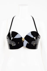 Buy Fraulein Kink Black Patent Leather Bra Online