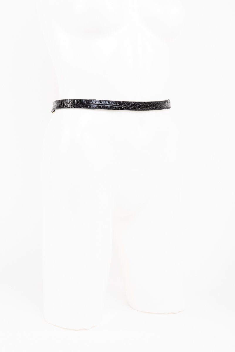 Buy Fraulein Kink Black Crocco Garter Belt Online