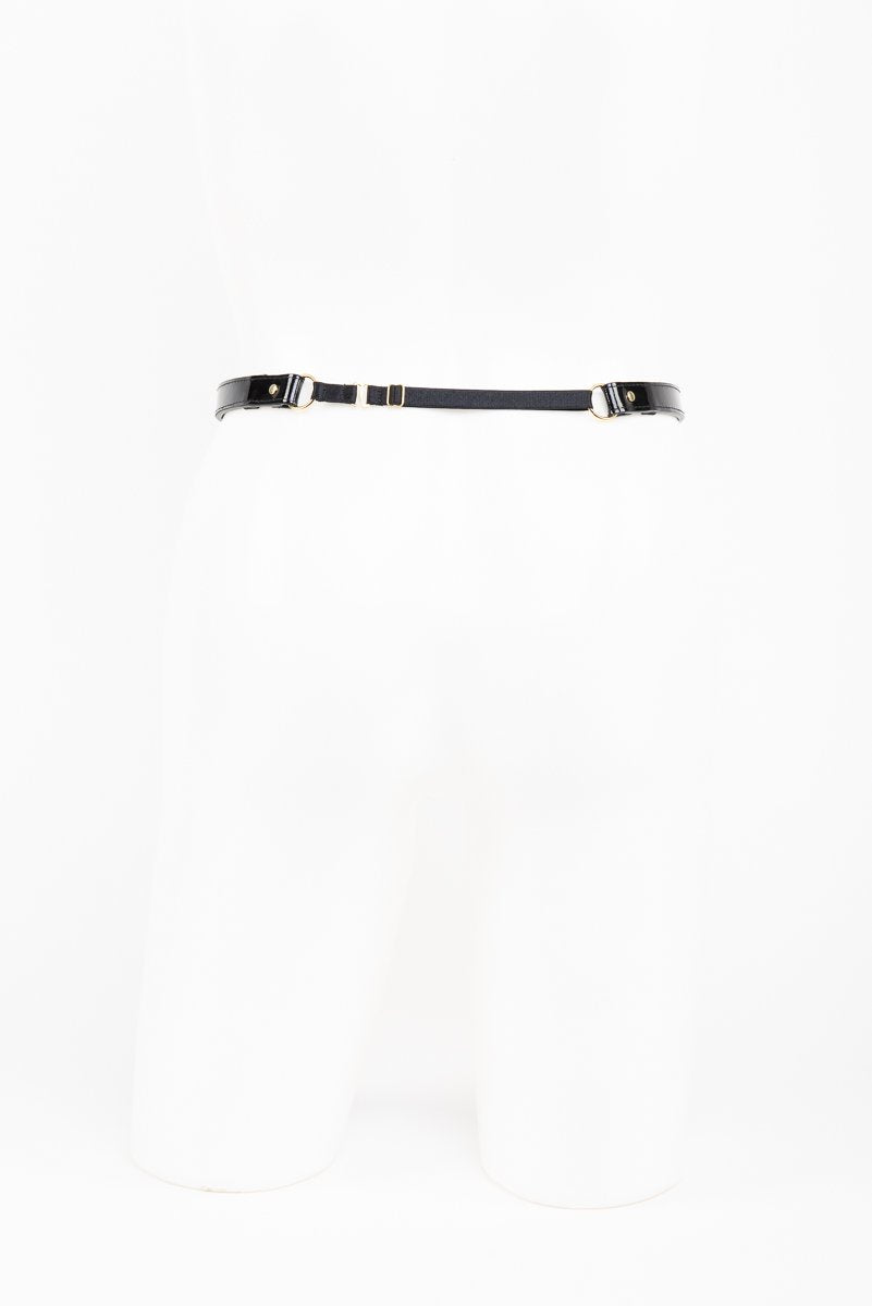 Fraulein Kink Black Patent Leather Garter Belt With Lion Online
