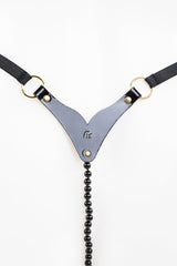 Buy Fraulein Kink Online. Patent Leather Pearl String with Gold Rivets.