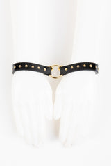 Buy Fraulein Kink Online. Patent Leather Choker with Gold Rivets.